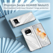 For Huawei Mate X3 Integrated Electroplating PC Folding Phone Case with Hinge(Gold)
