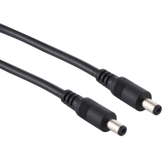 8A DC Power Plug 5.5 x 2.1mm Male to Male Adapter Connector Cable, Length:1m(Black)