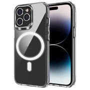 For iPhone 15 Pro MagSafe Magnetic Four Corner Airbags Phone Case(Transparent)
