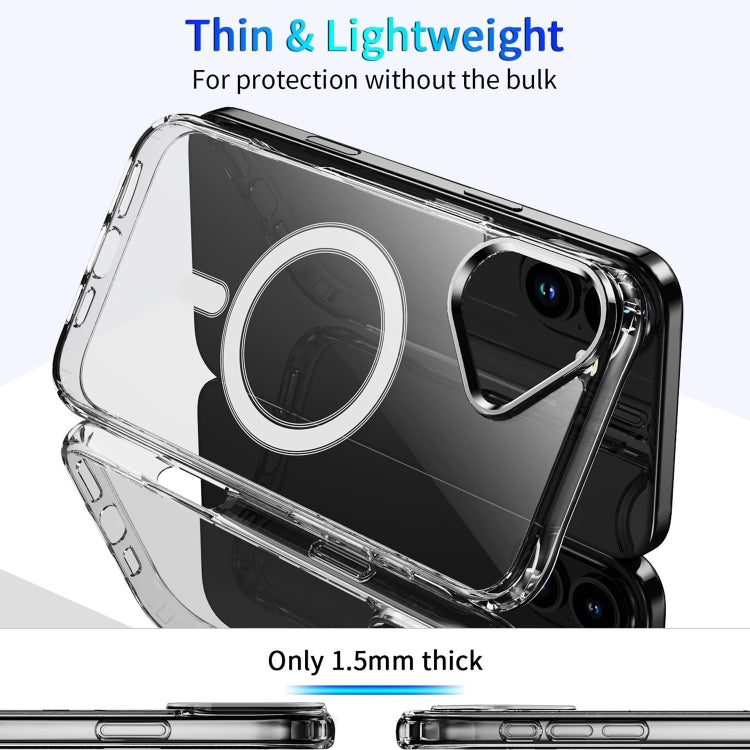 For iPhone 16 Four Corner Airbags MagSafe Magnetic Phone Case(Transparent) - iPhone 16 Cases by PMC TechLife | Online Shopping South Africa | PMC TechLife | Buy Now Pay Later Mobicred