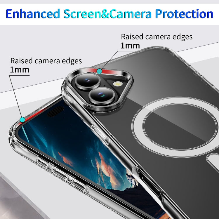 For iPhone 16 Four Corner Airbags MagSafe Magnetic Phone Case(Transparent) - iPhone 16 Cases by PMC TechLife | Online Shopping South Africa | PMC TechLife | Buy Now Pay Later Mobicred