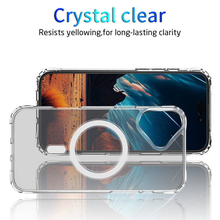 For iPhone 16 Plus Four Corner Airbags MagSafe Magnetic Phone Case(Transparent) - iPhone 16 Plus Cases by PMC TechLife | Online Shopping South Africa | PMC TechLife | Buy Now Pay Later Mobicred