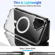 For iPhone 16 Plus Four Corner Airbags MagSafe Magnetic Phone Case(Transparent)