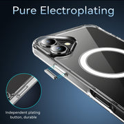For iPhone 16 MagSafe Clear Acrylic PC +TPU Phone Case(Transparent)