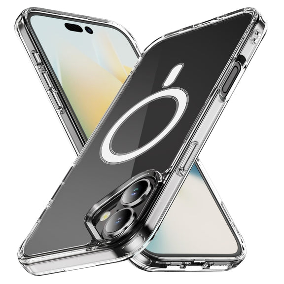 For iPhone 16 MagSafe Clear Acrylic PC +TPU Phone Case(Transparent)