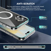 For iPhone 16 MagSafe Clear Acrylic PC +TPU Phone Case(Transparent)
