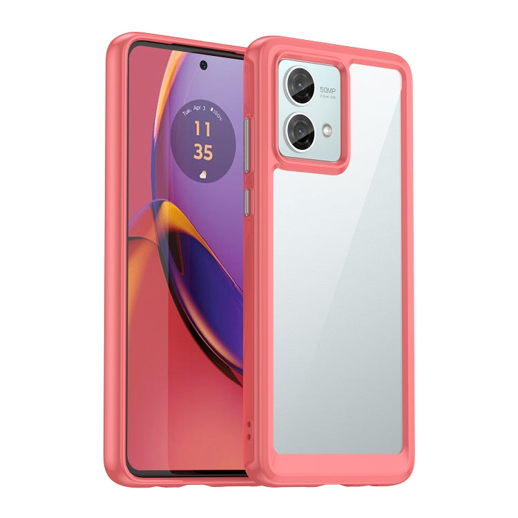 For Motorola Moto G84 Colorful Series Acrylic Hybrid TPU Phone Case(Red) - Motorola Cases by PMC TechLife | Online Shopping South Africa | PMC TechLife | Buy Now Pay Later Mobicred