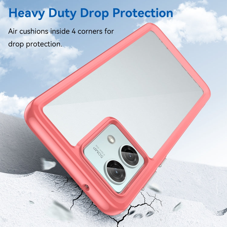 For Motorola Moto G84 Colorful Series Acrylic Hybrid TPU Phone Case(Red)