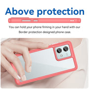 For Motorola Moto G84 Colorful Series Acrylic Hybrid TPU Phone Case(Red)