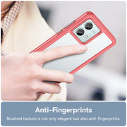 For Motorola Moto G84 Colorful Series Acrylic Hybrid TPU Phone Case(Red)