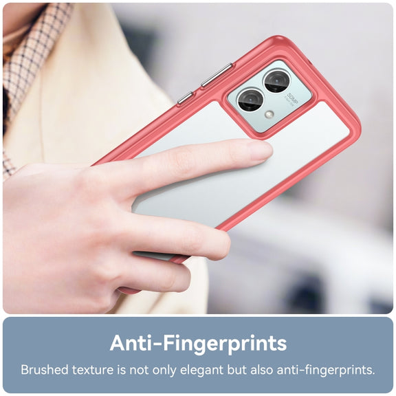 For Motorola Moto G84 Colorful Series Acrylic Hybrid TPU Phone Case(Red)