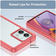 For Motorola Moto G84 Colorful Series Acrylic Hybrid TPU Phone Case(Red)