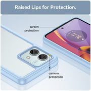 For Motorola Moto G84 Colorful Series Acrylic Hybrid TPU Phone Case(Blue)
