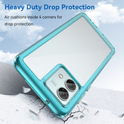 For Motorola Moto G84 Colorful Series Acrylic Hybrid TPU Phone Case(Transparent Blue)