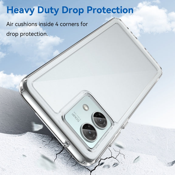 For Motorola Moto G84 Colorful Series Acrylic Hybrid TPU Phone Case(Transparent)