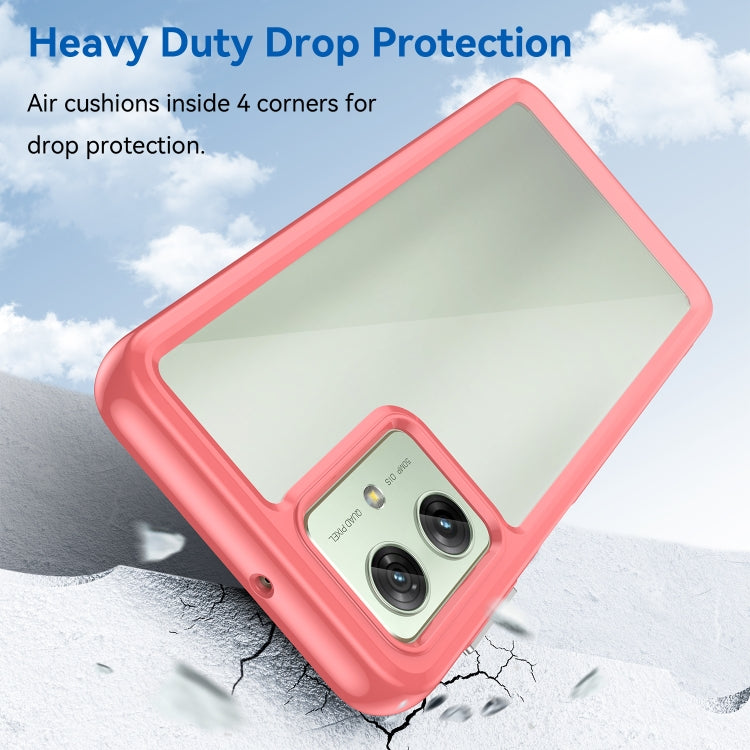 For Motorola Moto G54 Global Colorful Series Acrylic Hybrid TPU Phone Case(Red) - Motorola Cases by PMC TechLife | Online Shopping South Africa | PMC TechLife | Buy Now Pay Later Mobicred