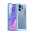 For Motorola Edge 2023 US Colorful Series Acrylic Hybrid TPU Phone Case(Blue) - Motorola Cases by PMC TechLife | Online Shopping South Africa | PMC TechLife | Buy Now Pay Later Mobicred