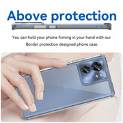 For Motorola Edge 2023 US Colorful Series Acrylic Hybrid TPU Phone Case(Transparent)