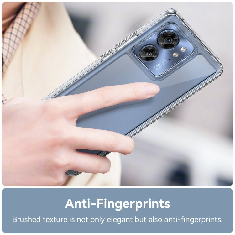 For Motorola Edge 2023 US Colorful Series Acrylic Hybrid TPU Phone Case(Transparent)
