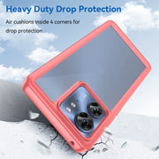 For Motorola Edge 2023 Global Colorful Series Acrylic Hybrid TPU Phone Case(Red)