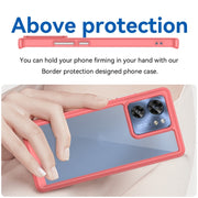 For Motorola Edge 2023 Global Colorful Series Acrylic Hybrid TPU Phone Case(Red)