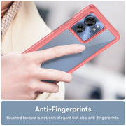For Motorola Edge 2023 Global Colorful Series Acrylic Hybrid TPU Phone Case(Red)
