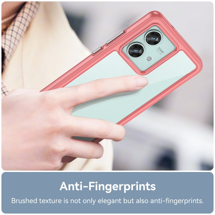 For Motorola Edge 40 Neo Colorful Series Acrylic Hybrid TPU Phone Case(Red) - Motorola Cases by PMC TechLife | Online Shopping South Africa | PMC TechLife | Buy Now Pay Later Mobicred