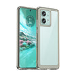 For Motorola Edge 40 Neo Colorful Series Acrylic Hybrid TPU Phone Case(Transparent Grey) - Motorola Cases by PMC TechLife | Online Shopping South Africa | PMC TechLife | Buy Now Pay Later Mobicred