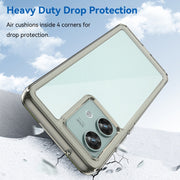 For Motorola Edge 40 Neo Colorful Series Acrylic Hybrid TPU Phone Case(Transparent Grey)