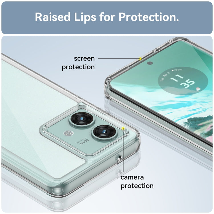 For Motorola Edge 40 Neo Colorful Series Acrylic Hybrid TPU Phone Case(Transparent)