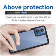 For Motorola Moto G34 Colorful Series Acrylic Hybrid TPU Phone Case(Black)