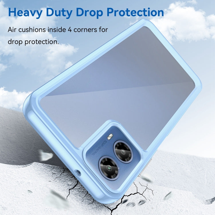 For Motorola Moto G34 Colorful Series Acrylic Hybrid TPU Phone Case(Blue) - free shipping - PMC Jewellery - Order now!
