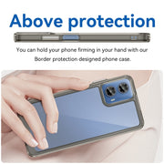 For Motorola Moto G34 Colorful Series Acrylic Hybrid TPU Phone Case(Transparent Grey)