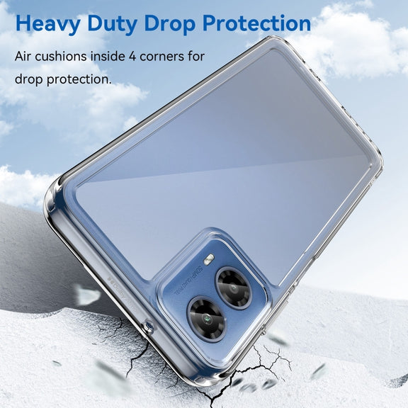 For Motorola Moto G34 Colorful Series Acrylic Hybrid TPU Phone Case(Transparent)