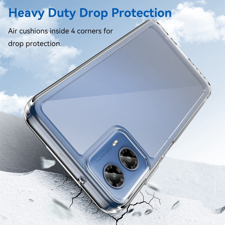 For Motorola Moto G34 Colorful Series Acrylic Hybrid TPU Phone Case(Transparent)