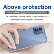 For Motorola Moto G34 Colorful Series Acrylic Hybrid TPU Phone Case(Transparent)