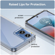 For Motorola Moto G34 Colorful Series Acrylic Hybrid TPU Phone Case(Transparent)