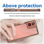 For Motorola Moto G04 Colorful Series Acrylic Hybrid TPU Phone Case(Transparent Grey)