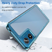 For Motorola Moto G04 Colorful Series Acrylic Hybrid TPU Phone Case(Transparent Blue)