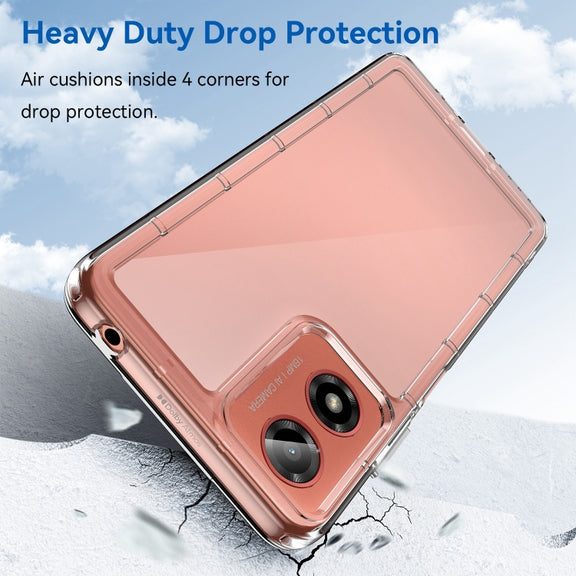 For Motorola Moto G04 Colorful Series Acrylic Hybrid TPU Phone Case(Transparent)