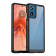 For Motorola Moto G24 Colorful Series Acrylic Hybrid TPU Phone Case(Black) - Motorola Cases by PMC TechLife | Online Shopping South Africa | PMC TechLife