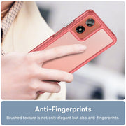For Motorola Moto G24 Colorful Series Acrylic Hybrid TPU Phone Case(Red)