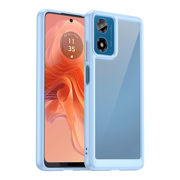 For Motorola Moto G24 Colorful Series Acrylic Hybrid TPU Phone Case(Blue) - free shipping - PMC TechLife - Order now!