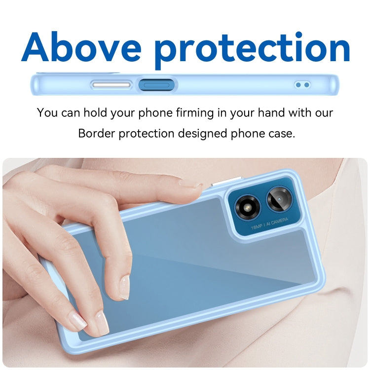 For Motorola Moto G24 Colorful Series Acrylic Hybrid TPU Phone Case(Blue)