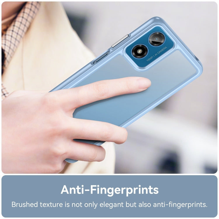 For Motorola Moto G24 Colorful Series Acrylic Hybrid TPU Phone Case(Blue)