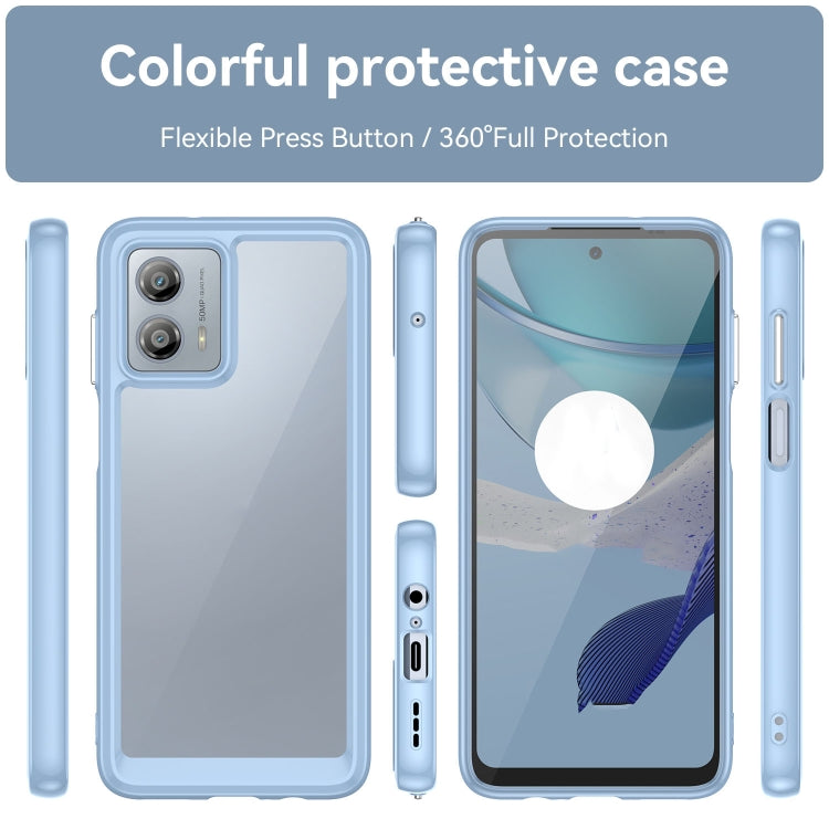 For Motorola Moto G53 5G Colorful Series Acrylic Hybrid TPU Phone Case(Blue) - Motorola Cases by PMC TechLife | Online Shopping South Africa | PMC TechLife | Buy Now Pay Later Mobicred