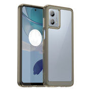 For Motorola Moto G53 5G Colorful Series Acrylic Hybrid TPU Phone Case(Transparent Grey)