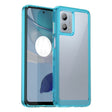 For Motorola Moto G53 5G Colorful Series Acrylic Hybrid TPU Phone Case(Transparent Blue) - Motorola Cases by PMC TechLife | Online Shopping South Africa | PMC TechLife | Buy Now Pay Later Mobicred