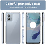 For Motorola Moto G53 5G Colorful Series Acrylic Hybrid TPU Phone Case(Transparent)