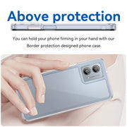 For Motorola Moto G53 5G Colorful Series Acrylic Hybrid TPU Phone Case(Transparent)